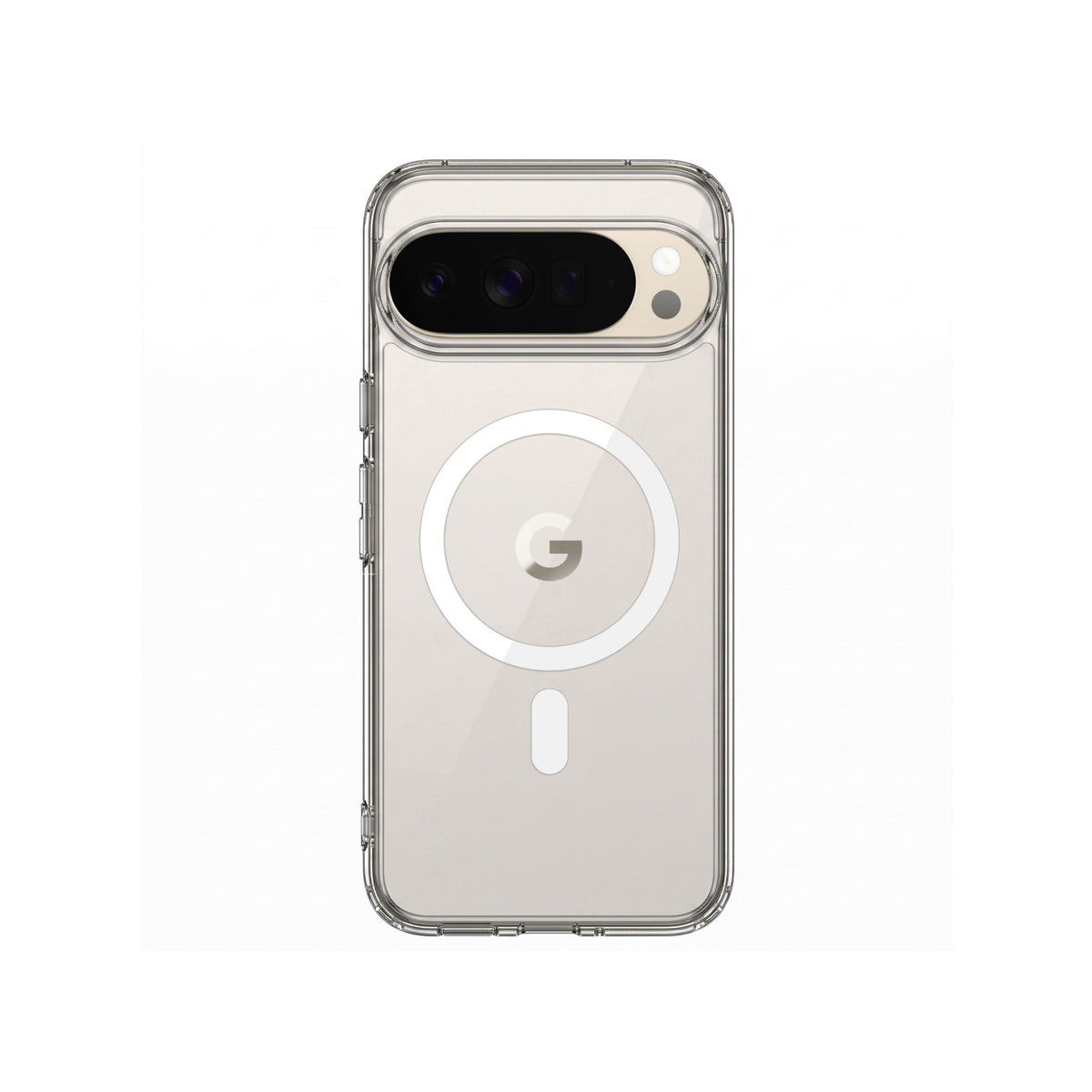MOVY Clear MagSafe-compatible clear case for Google Pixel 10 Pro XL, rear view