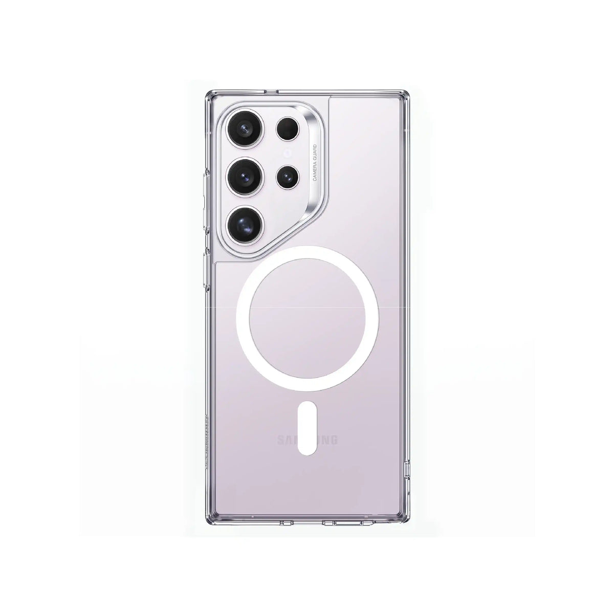 MOVY Clear MagSafe-compatible clear case for Samsung Galaxy S23 Ultra, rear view
