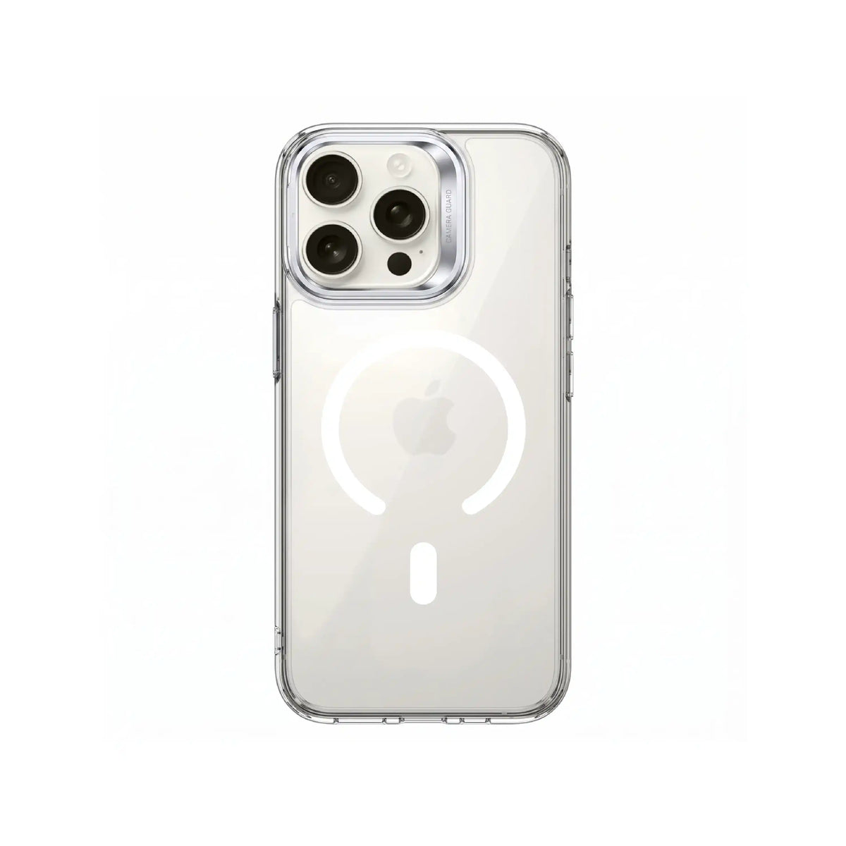 Étui transparent MOVY Clear compatible MagSafe pour iPhone 15 Pro, vue arrière