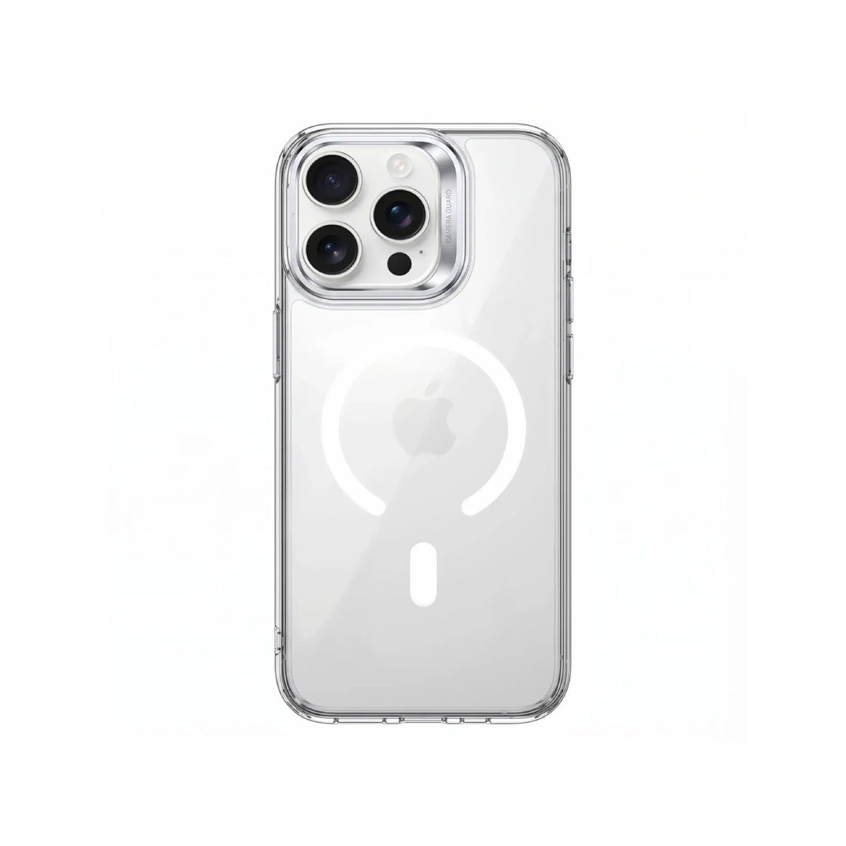 Étui transparent MOVY Clear compatible MagSafe pour iPhone 16 Pro Max, vue arrière