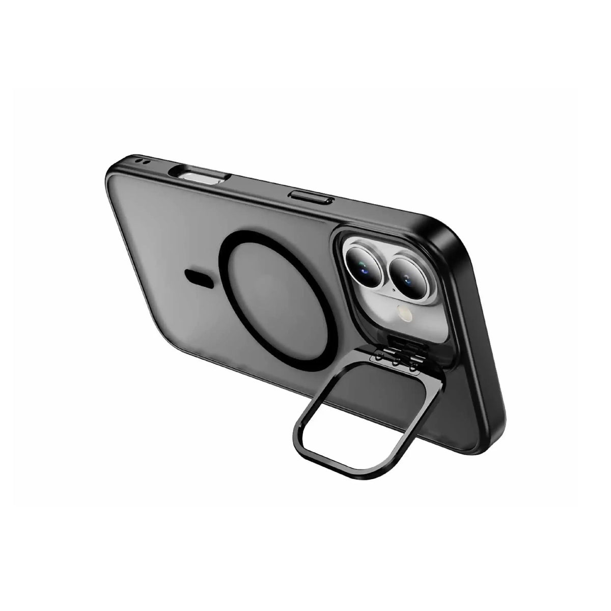 Étui MOVY Matte compatible MagSafe pour iPhone 16, support intégré déployé en mode paysage