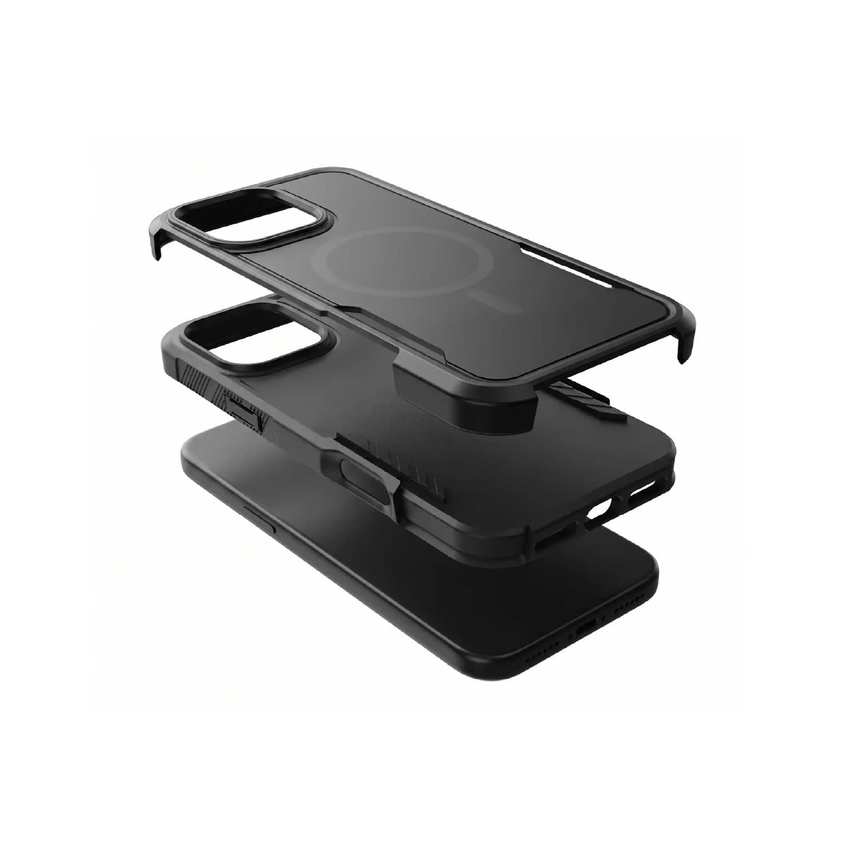 Étui MOVY Rugged compatible MagSafe pour iPhone 14 Pro Max, support intégré déployé en mode paysage