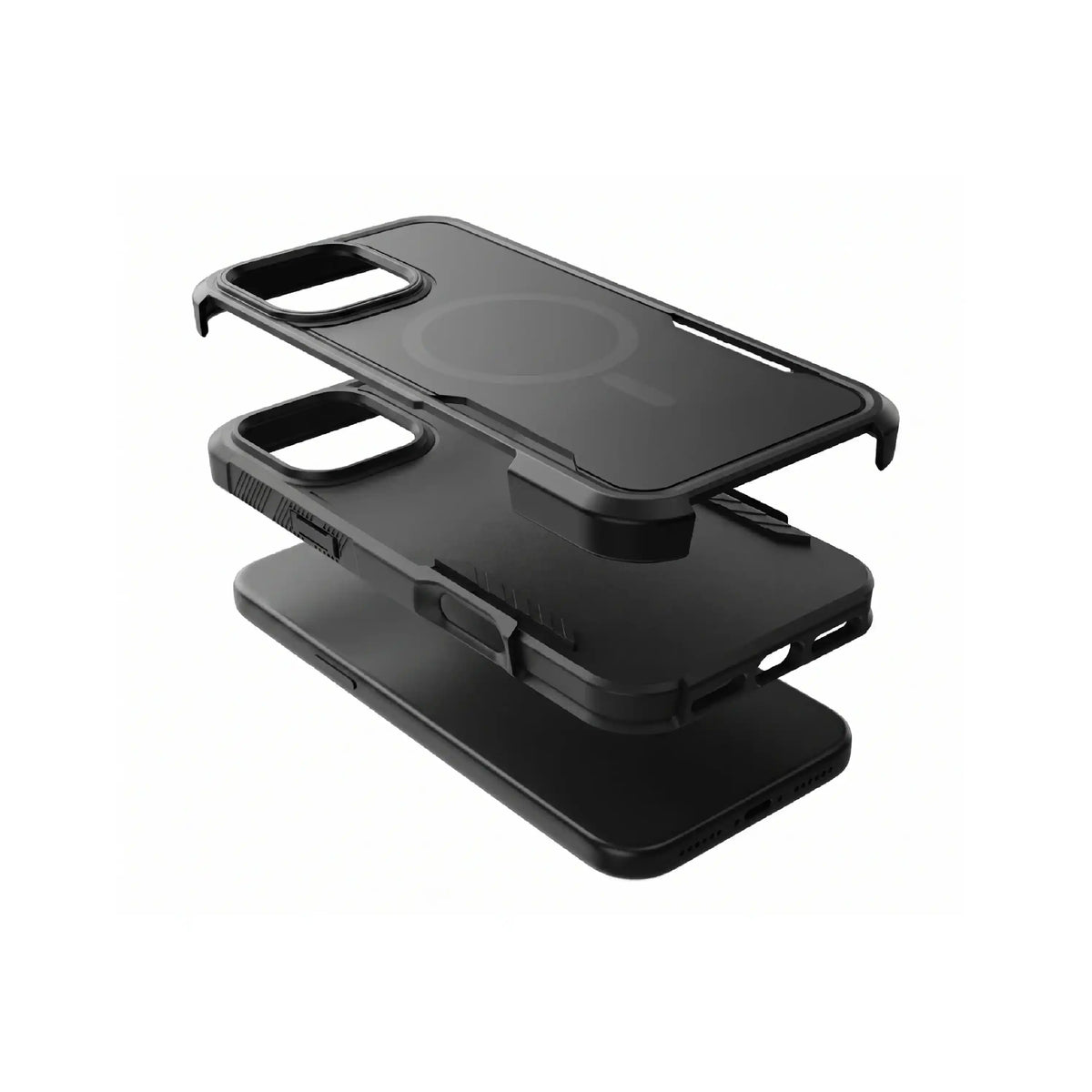 Étui MOVY Rugged compatible MagSafe pour iPhone 17, support intégré déployé en mode paysage