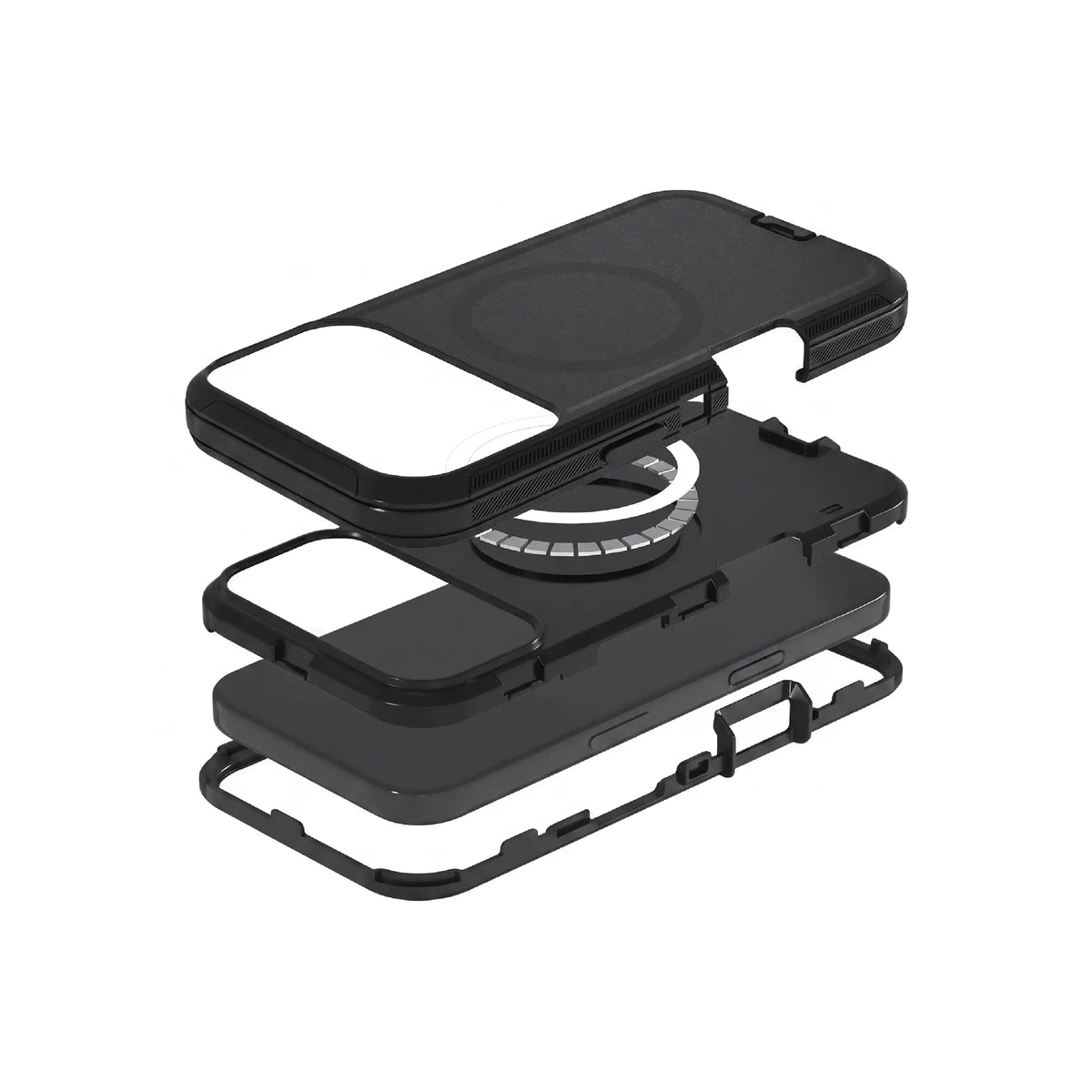 Étui MOVY Rugged Max compatible MagSafe pour iPhone 18 Pro Max / 17 Pro Max, support intégré déployé en mode paysage