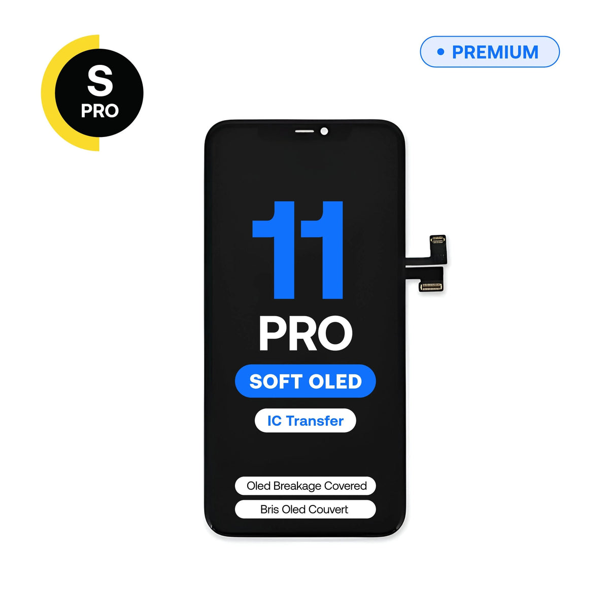 Soft OLED replacement screen, S-Pro, for iPhone 11 Pro