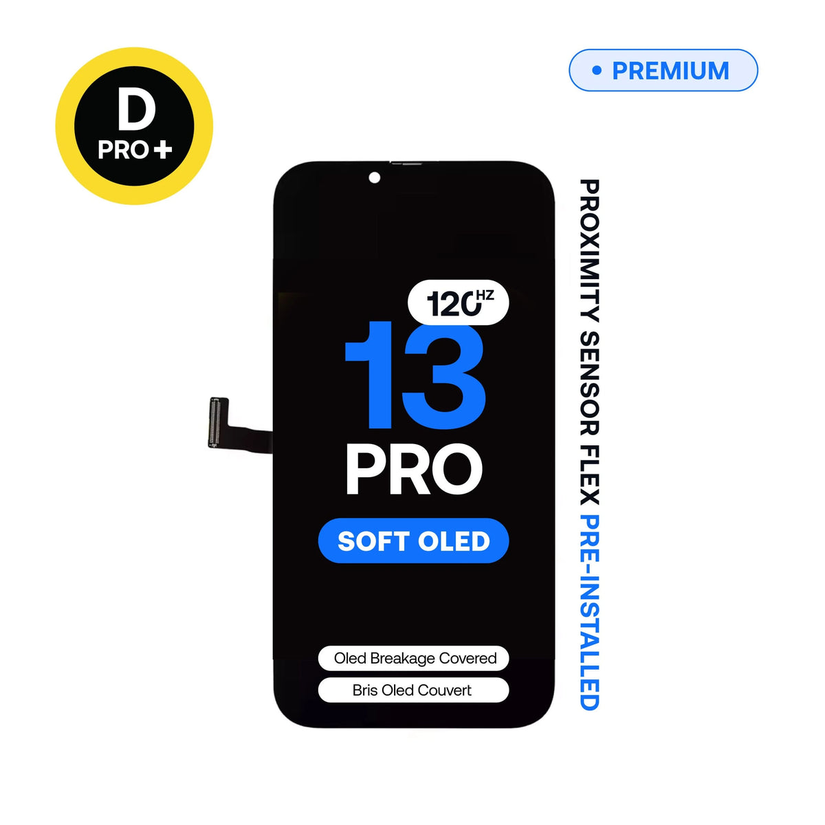 Écran de remplacement OLED souple Diagnostic 120 Hz D-Pro pour iPhone 13 Pro