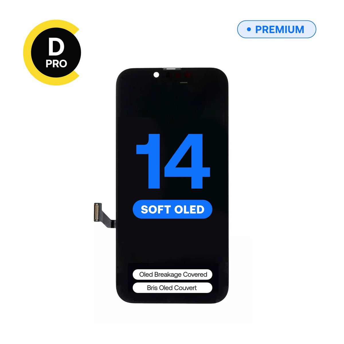 Écran de remplacement OLED souple Diagnostic D-Pro pour iPhone 14