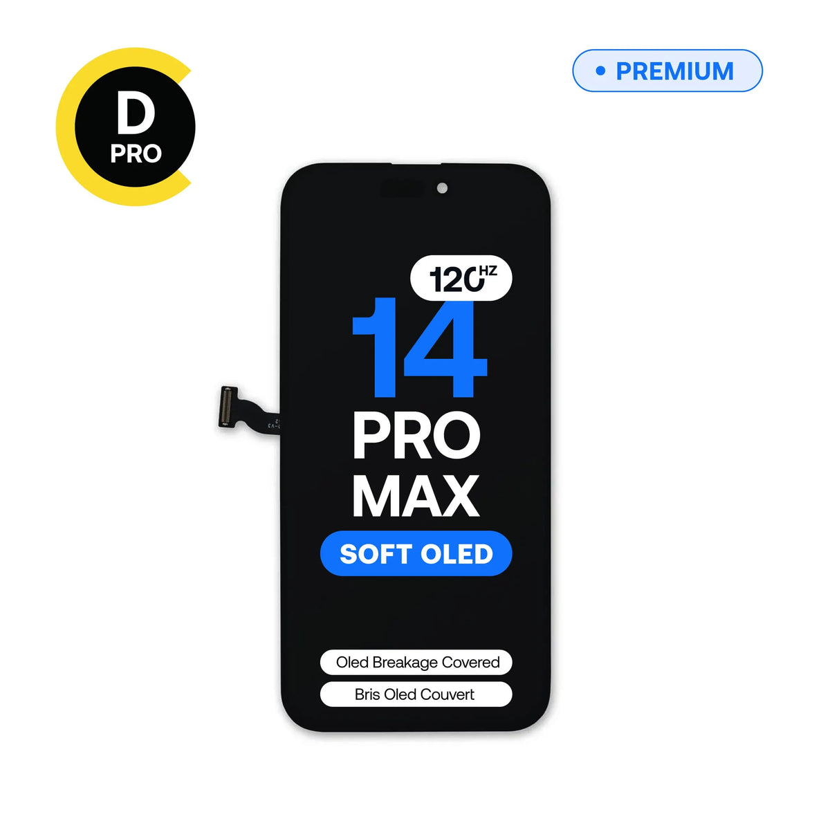 Écran de remplacement OLED souple Diagnostic 120 Hz D-Pro pour iPhone 14 Pro Max